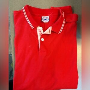 Vintage 1990’s Converse All Star Red Polo Shirt with White Accents size 2X